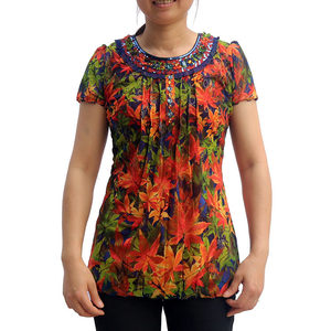 【天天特价】中老年女装夏季T恤雪纺衫妈妈装