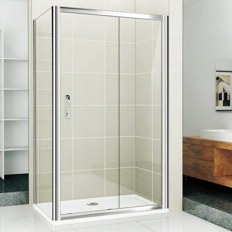 心晴 定制干湿分离浴室卫生间隔断玻璃门一字形沐浴房淋浴房
