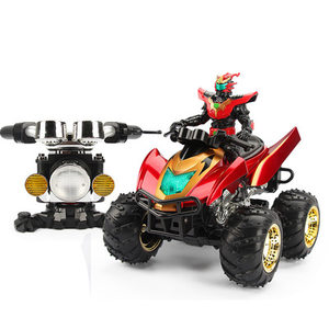 正版铠甲勇士卡魄帝狮4d动感摩托充电遥控车越野车特技车男孩玩具