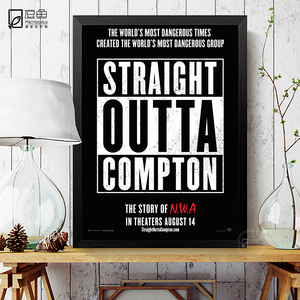 电影海报装饰个性室内挂画墙贴印刷画黑白壁画定做冲出康普顿1-21