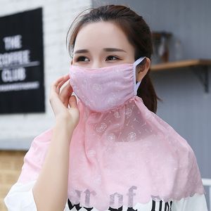 帽子口罩一体女夏天遮阳防晒帽带遮脸防紫外线