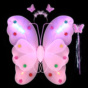 >花仙子奇妙仙子 span class=h>玩具 /span>发光蝴蝶天使背饰 span