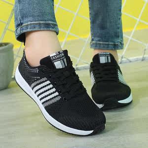 夏季透气网鞋女式老年人网纱鞋镂空网面鞋女鞋