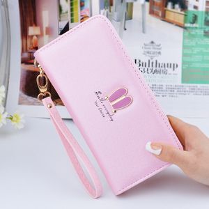 女士能装可以放手机的钱包女长款按扣式 百搭