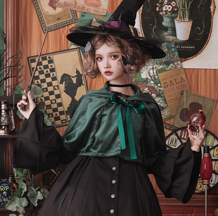 白昼原创/ 「魔法斗篷」小魔女感秋冬丝绒百搭斗篷