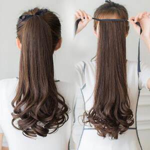 备羽飞 真发假发马尾 中长款大卷大波浪女长卷