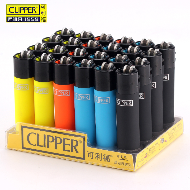CLIPPER/可利福个性创意塑料橡皮漆大号砂轮明火充气打火机批发