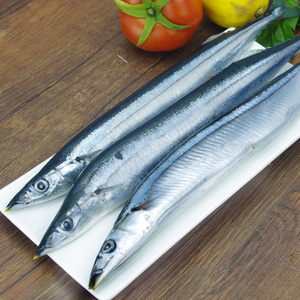 秋刀 span class=h>鱼 /span>1斤3-5条 购4斤顺丰包邮江浙沪皖 冷冻