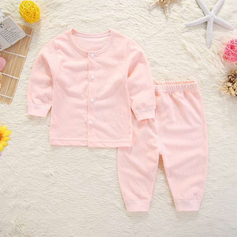 爱婴岛 宝宝空调服0-3-6个月婴儿夏季内衣套装家居服新生儿睡衣