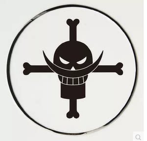 白胡子车贴图片