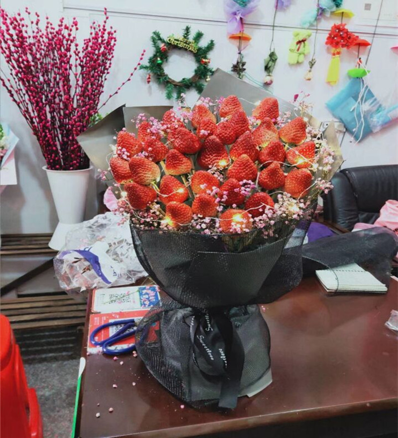 鲜花同城速递草莓花束情人节圣诞节温州乐清苍南送爱人朋友包邮
