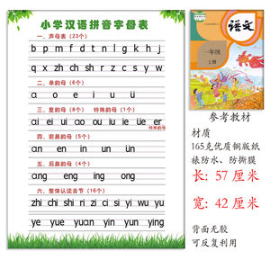 汉语拼音字母表有声挂图小学生一年级语文声母