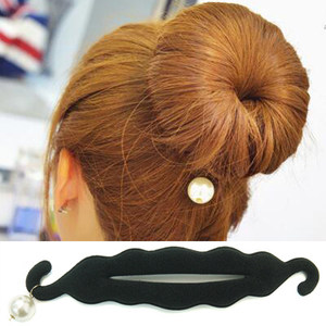 简约珍珠甜美丸子头花苞头盘发器卷发盘发棒 韩国正品发饰进口