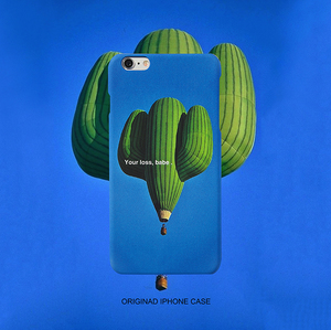 class=h>仙人掌 /span>iphone6plus蓝色磨砂手机硬壳8苹果7plus