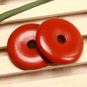 class=h>祥 /span> span class=h>阁 /span>红石鸡肝石平安扣吊坠圈子