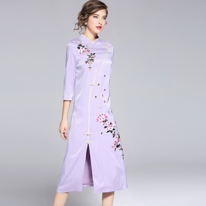 女装旗袍中国风七分袖图片