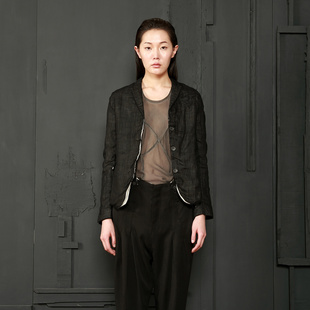 jnby江南布衣春装新款女春夏三粒扣麻上衣百搭外套5e12076