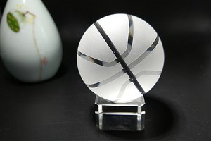 水晶篮球足球模型摆件创意男生生日礼品发光 