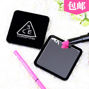 3ce化妆镜可爱迷你小方镜手拿随身便携梳妆单面美容院圆镜子