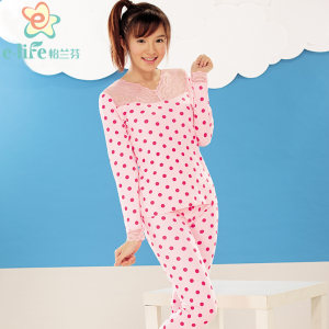 怡兰芬少女秋衣秋裤纯棉薄款学生棉毛衫高中生