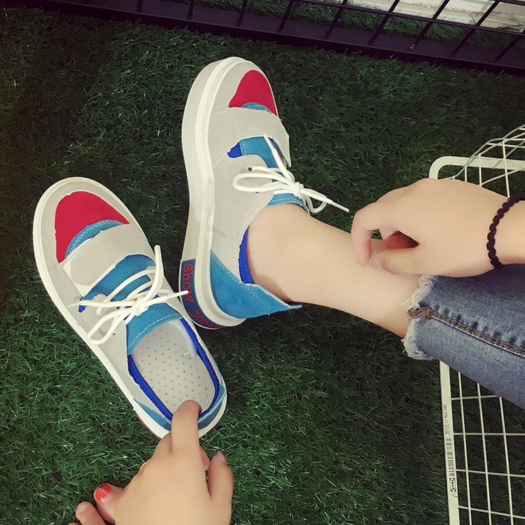 Musim Semi Korea Jelek Awal Sepatu Atletik Wanita Rekreasi Berventilasi Baik 100 Ambil Datar Bawah dan Indah Han Han tali Siswa Adalah Perempuan Daftar-Internasional