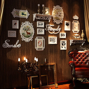 欧式照片墙组合装饰挂件不规则创意墙贴挂墙客