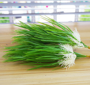仿真草韭菜 假草 装饰 span class=h>水草 /span> 酒店装饰草  span