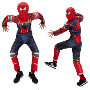 儿童服装蜘蛛侠衣服男孩钢铁侠超人美国队长蝙