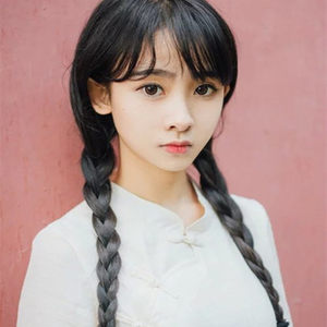 网红假发女生麻花辫长卷发齐斜刘海整头辫子单辫侧辫时尚整顶假发