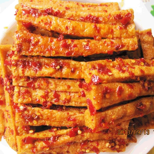 湖南特色小吃新化冷水江 麻辣豆腐干湘味豆腐条 零食辣条香干