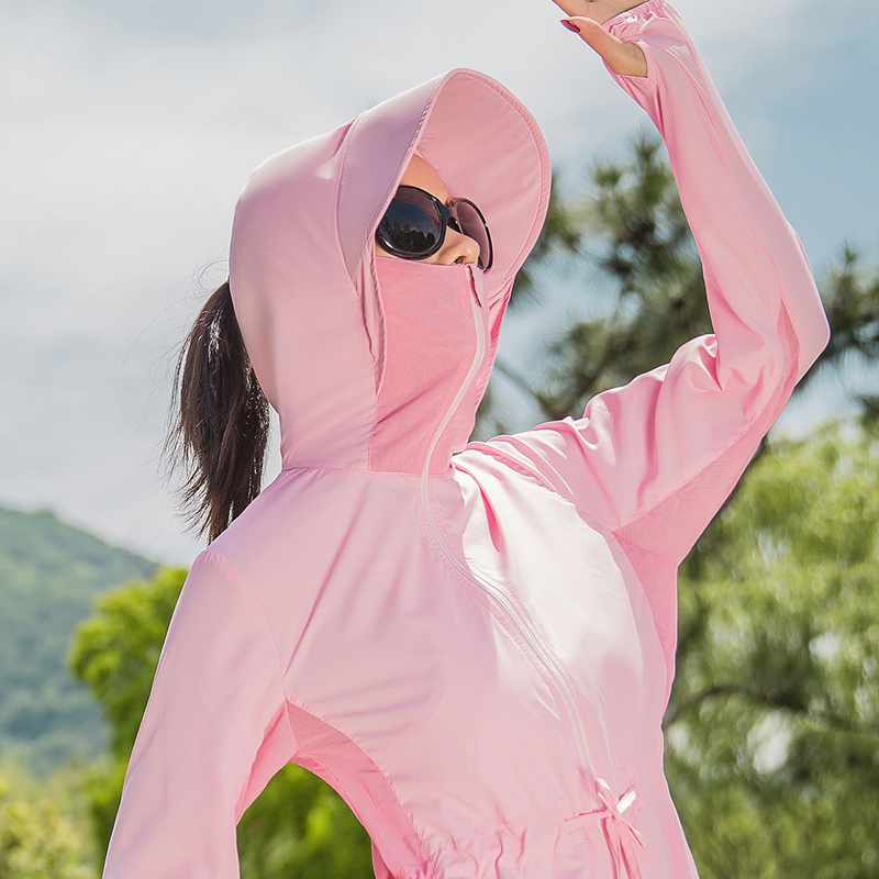 加强透气upf50 防晒衣女中长款防紫外线2018夏季新款宽松薄防晒服