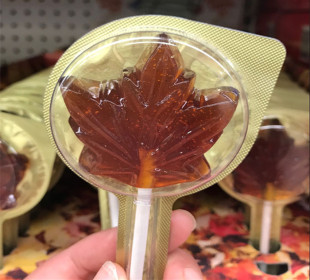 加拿大特产canada true天然枫叶糖浆棒棒糖宝宝喜爱营养三枝包邮