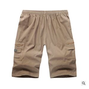 夏季薄款中年男七分裤短裤爸爸装中裤中老年人