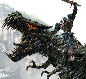 变形玩具金刚4 电影版 钢锁钢索 span class=h>雕像 /span> 霸王龙 