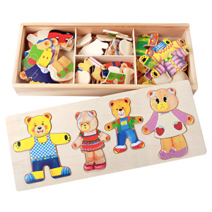 【小熊穿衣木质拼图价格】最新小熊穿衣木质拼