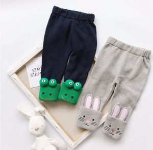 2018ins网红儿童男女宝宝1-3岁5岁可爱创意卡通针织纯棉打底毛裤