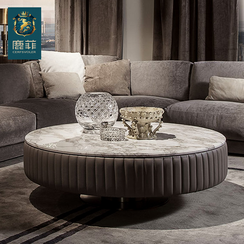 鹿菲艺术家具定制生产 欧式轻奢时尚客厅转角沙发 实木布艺沙发