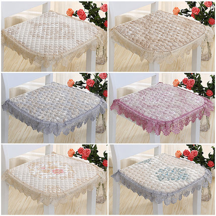 椅垫餐椅垫坐垫布艺四季防滑欧式简约餐桌椅垫子带绑带屁股垫座垫