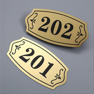 双色板雕刻定做酒店包厢标数字牌路牌号定制家用门牌亚克力号码牌