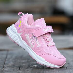 儿童运动鞋六岁女童鞋子秋款7韩版8女孩10小学生跑步11皮面防水12