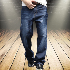 大脚牛仔裤男宽松直筒图片
