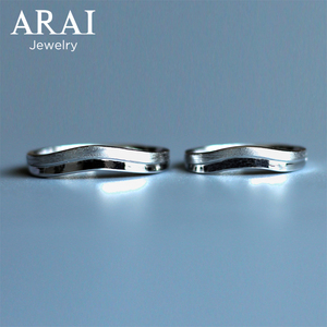 arai原创设计925纯银情侣戒指 span class=h>拉丝 /span>素银简约男女