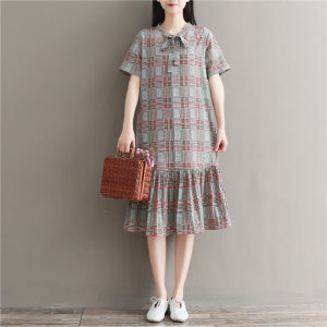 韩版宽松睡裙韩国夏季少女学生 休闲超长款连