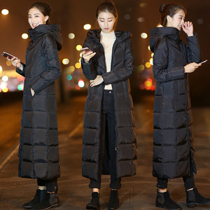 杭州过膝超长款羽绒服女中长款酒店迎宾空姐 span class=h>乘务员 