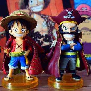 卡通動漫周邊手辦海賊王onepiece草帽路飛q版羅傑公仔散貨迷你版