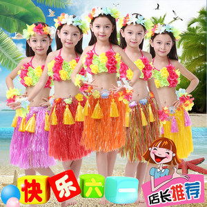【草裙舞衣服儿童夏威夷草裙图片】草裙舞衣服