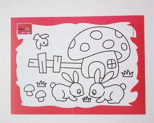 幼儿园填色画儿童水彩画纸宝宝颜料diy涂鸦水粉画纸画涂色 span class