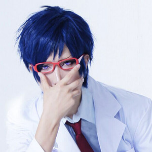 深蓝色假发短发价格