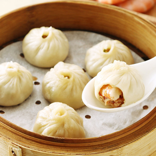 避风塘鲜虾小笼包200g8个港式早餐点心酒店生鲜速冻灌汤小笼包子