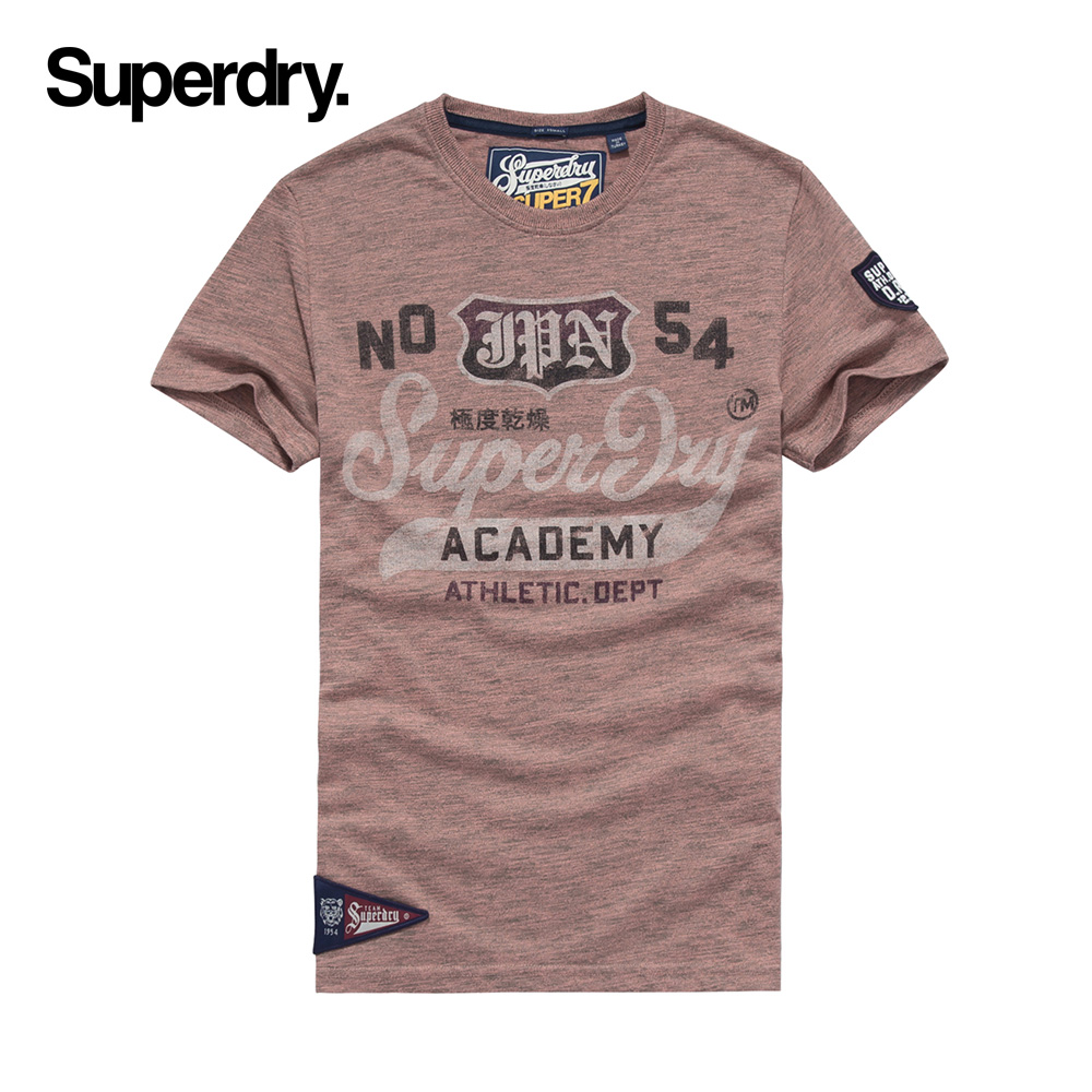 英国Superdry极度干燥春夏男士个性做旧字母印花潮流休闲短袖T恤